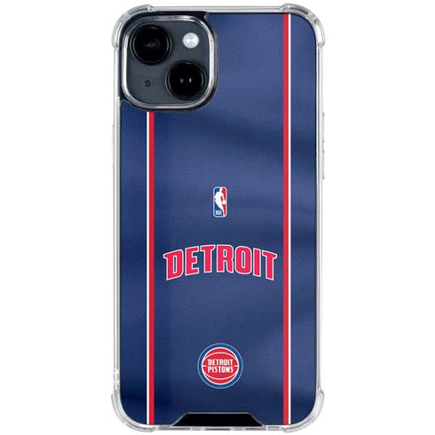 NBA Detroit Pistons Jersey iPhone 14 Clear Case